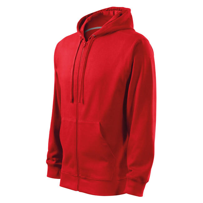 Malfini Trendy Felpa con zip 300g/m2, rossa