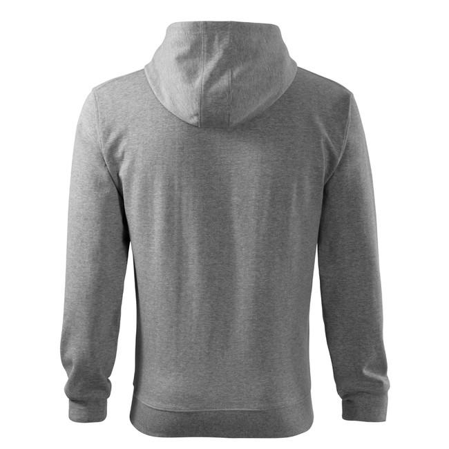 Malfini Trendy zipper felpa da uomo 300g/m2, grigia