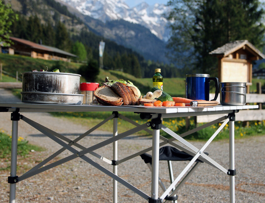 BasicNature Roll Table Tavolo da viaggio 70 x 70 cm