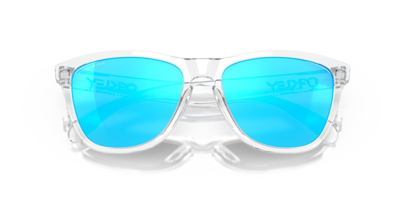 Oakley Frogskins occhiali da sole con telaio Crystal Clear e con le diapositive Prizm Sapphire Iridium 55