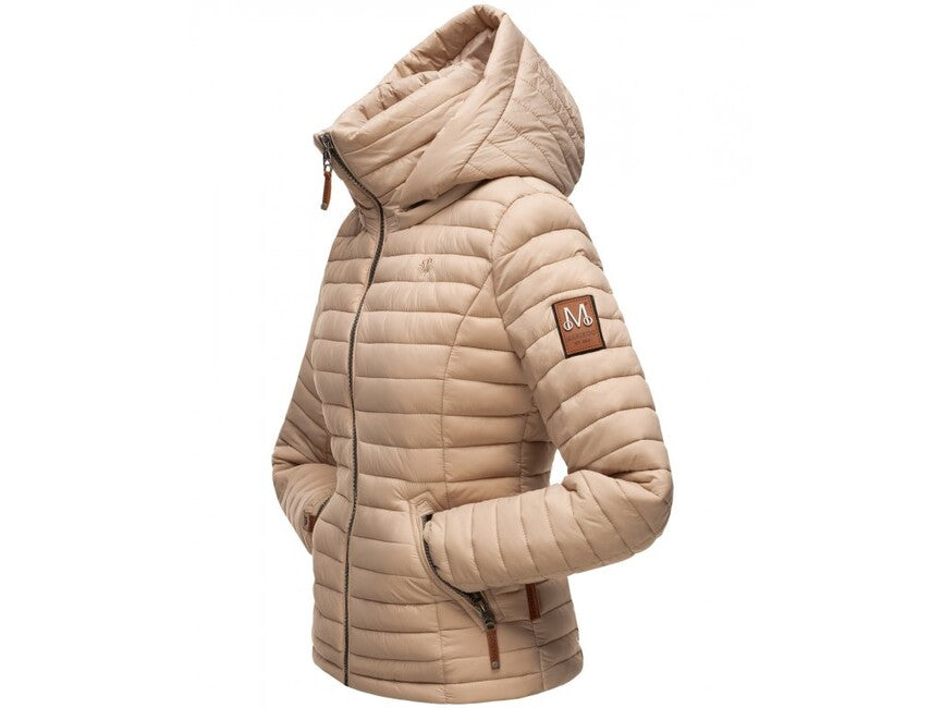 Marikoo Lowenbaby giacca transitoria da donna con cappuccio, tortora