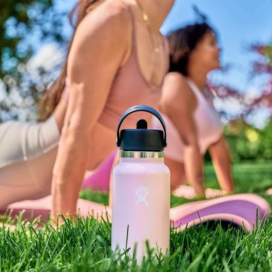 Hydro Flask Wide bottiglia termica con boccaglio 32 OZ Wide Flex Straw Cap 946 ml, bianco