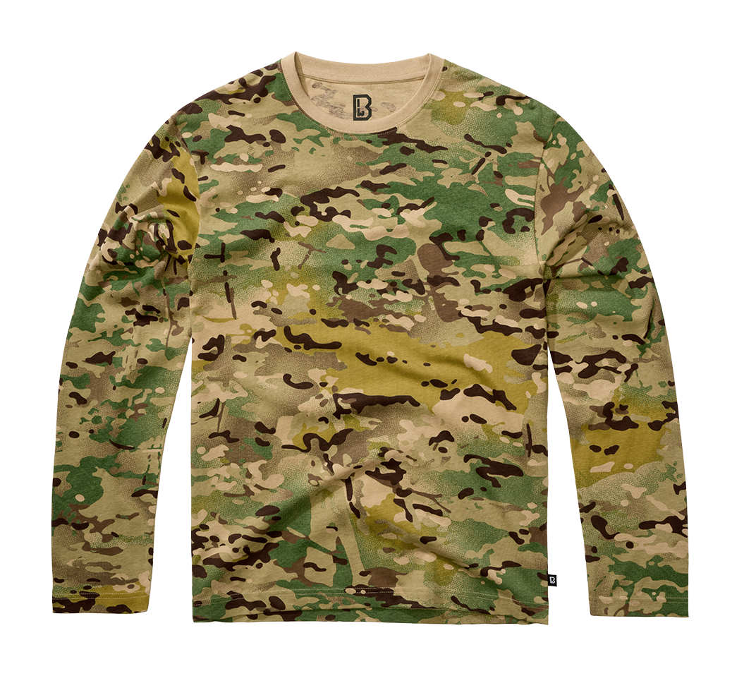 Brandit Premium tričko s dlhým rukávom takctical, tactical camo
