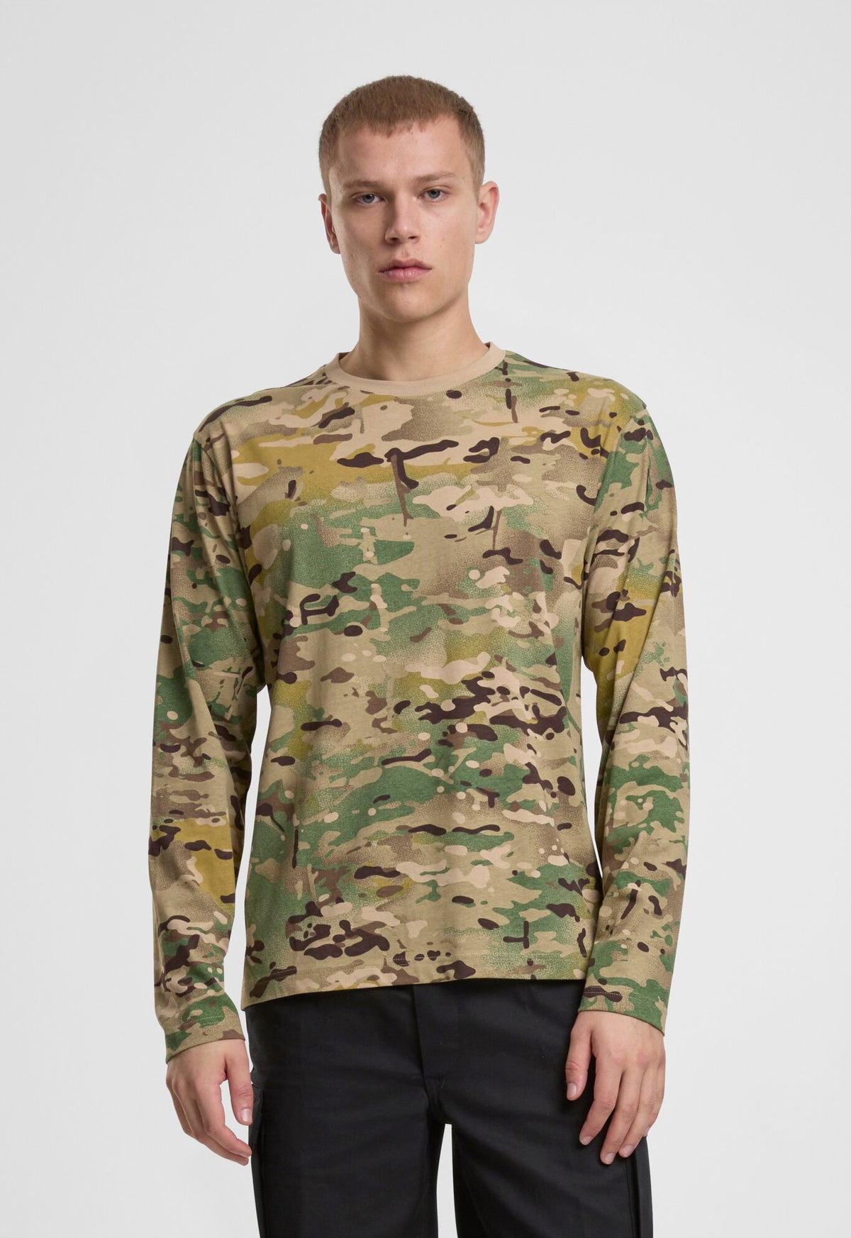 Brandit Premium tričko s dlhým rukávom takctical, tactical camo