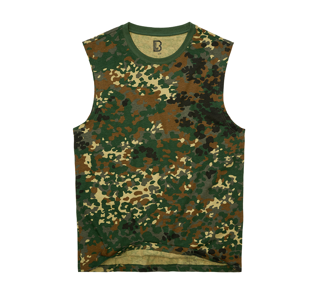 Brandit tričko bez rukávov, flecktarn