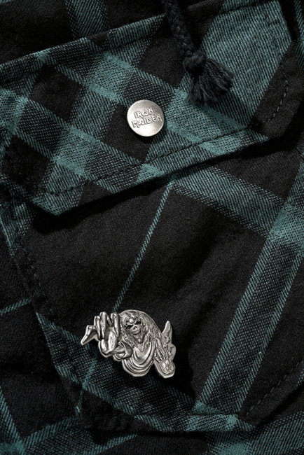 Brandit Eddy camicia con cappuccio, nera e verde