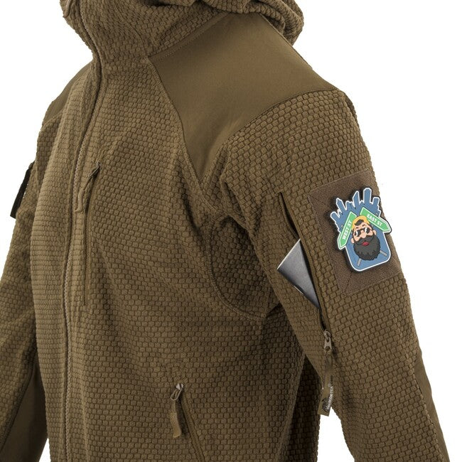 Helikon-Tex Alpha Hoodie - Pile a griglia - grigio ombra