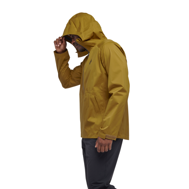 Black Diamond Stormline Stretch giacca a vento da uomo, curry scuro
