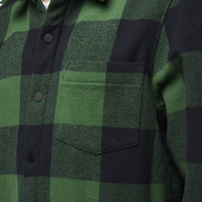 Black Diamond Project Lined Flannel camicia di flanella da uomo, plaid verde palma-nero