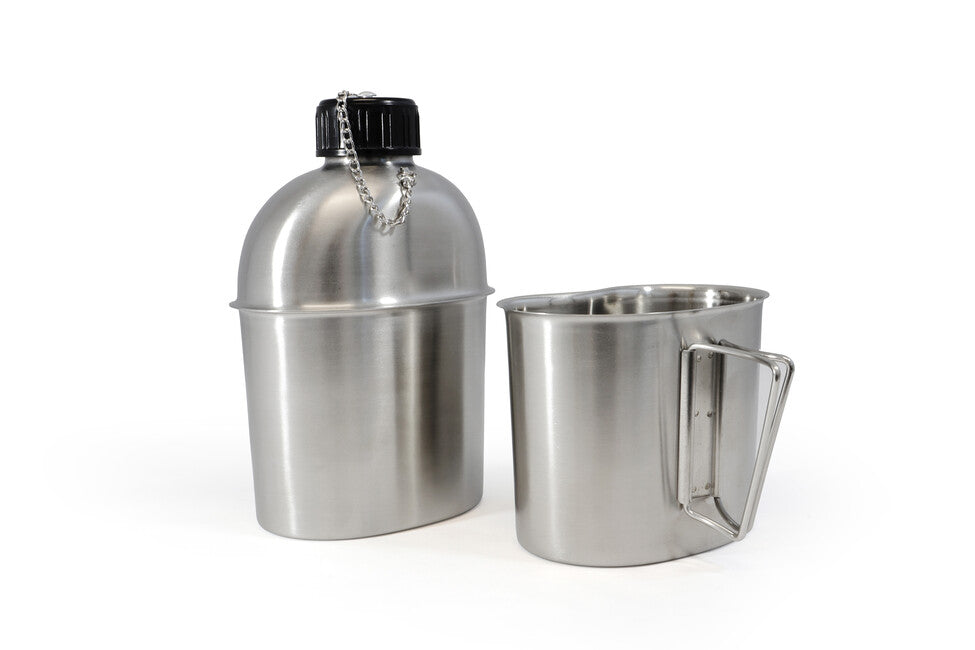 Origin Outdoors Stainless Steel Canteen 1.2 L with Cup 0.8 L