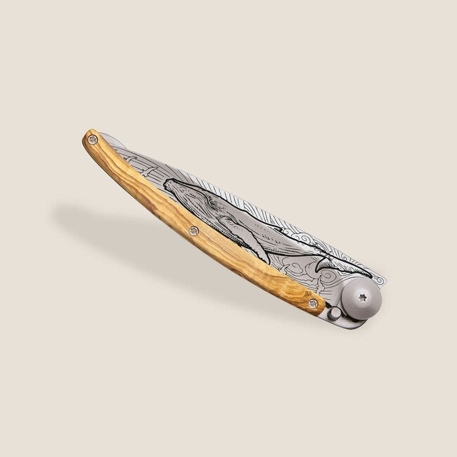 Deejo Tattoo legno Coltello di chiusura Balena