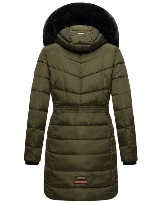 Navahoo Paula parka invernale con cappuccio da donna, oliva scura w. BF