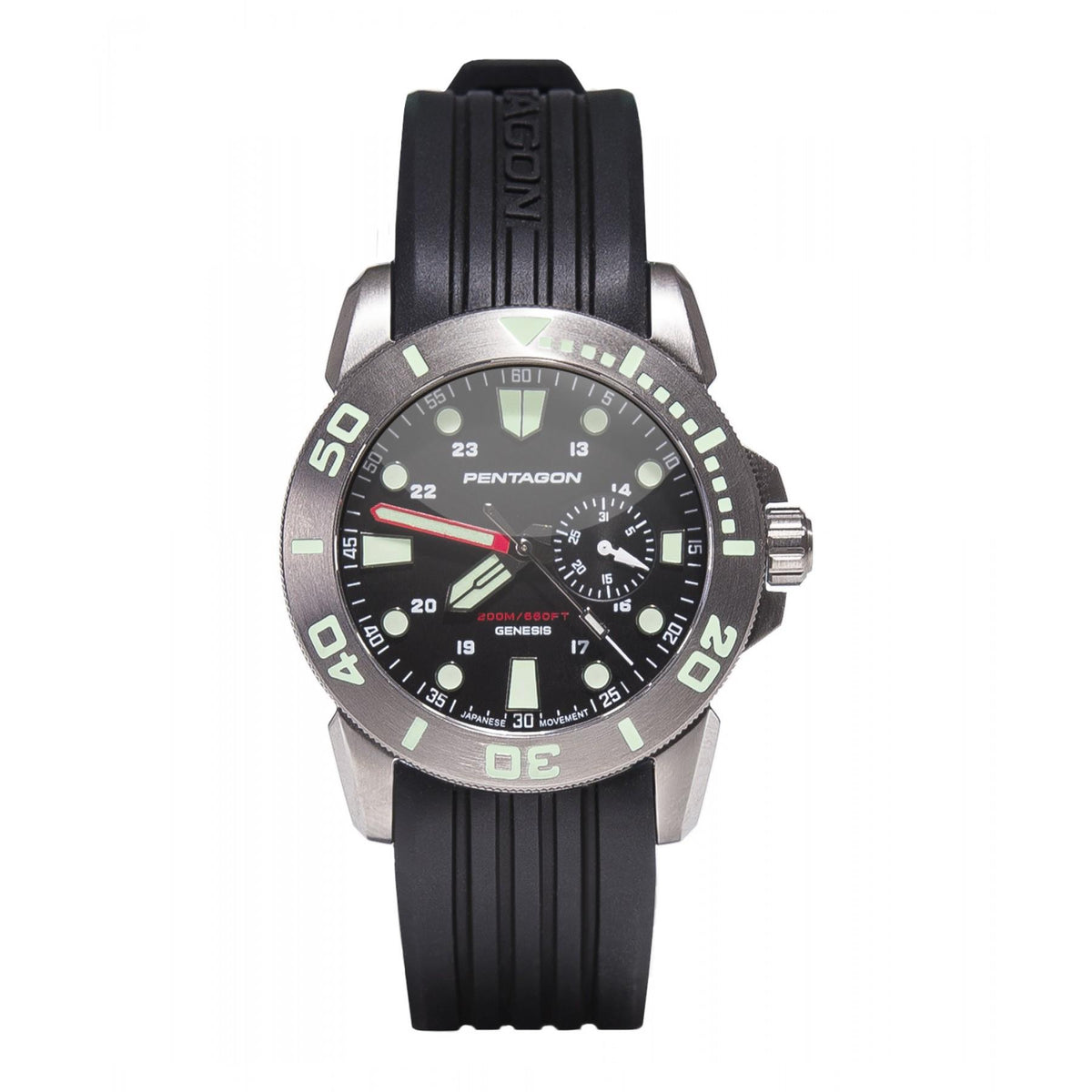 Pentagon Genesis orologio, argento