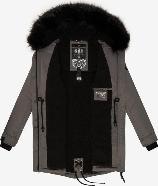 Navahoo Luluna Princess giacca invernale da donna con cappuccio, grigio scuro