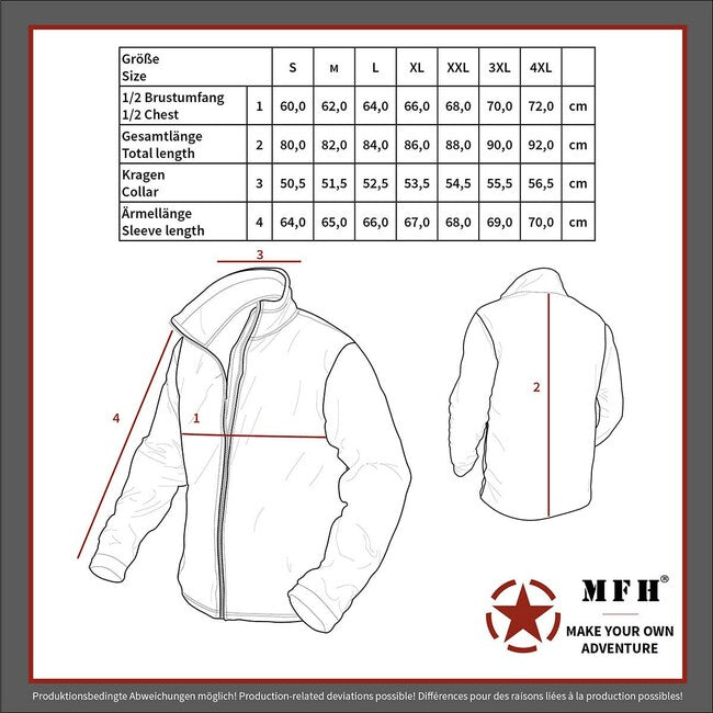 MFH Giacca da campo americana M65 con fodera trapuntata staccabile, nera