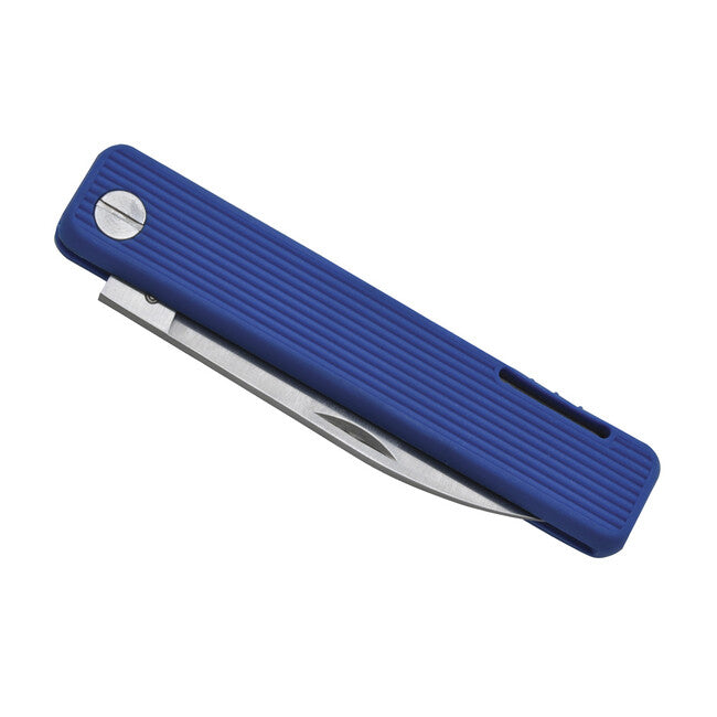 Baladeo ECO357 coltello tascabile Papagayo, lama 7,5 cm, acciaio 420, manico tpe ultramarino