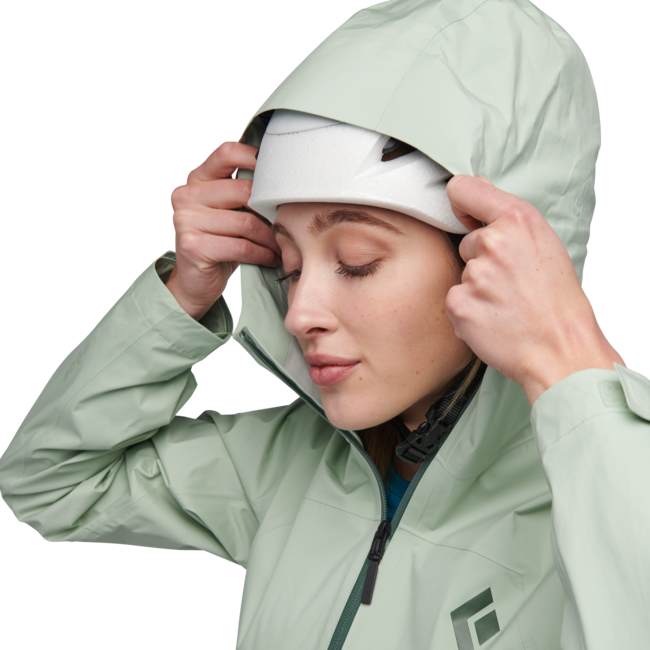 Black Diamond Stormline Stretch giacca a vento da donna, verde schiuma
