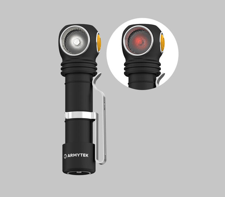 ArmyTek Wizard C2 WR lampada frontale 1100 lm potenza della batteria 3 h 65 g, bianchi e rossi con supporto magnetico
