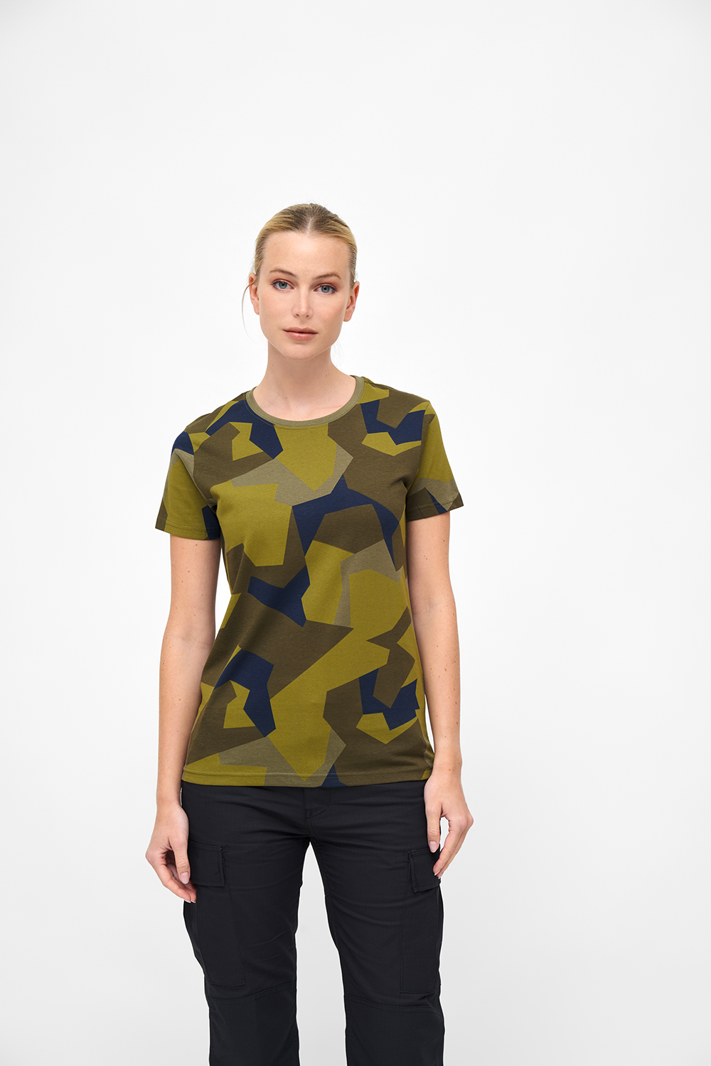 Brandit dámske tričko M90, swedish camo