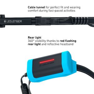Ledlenser NEO9R lampada frontale a LED, nero-bianco