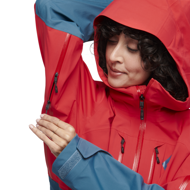 Black Diamond Recon Lt Stretch Shell Μπουφάν Σκι Γυναικείο, coral red-creek blue