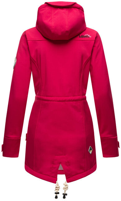 Marikoo ZIMTZICKE giacca invernale softshell da donna con cappuccio, fucsia