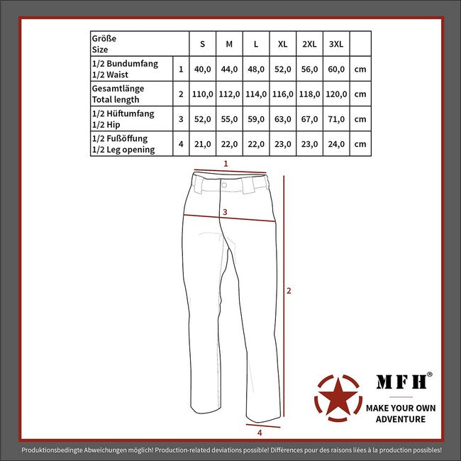 MFH Professional Commando Smock Pantaloni Rip stop, bw camo