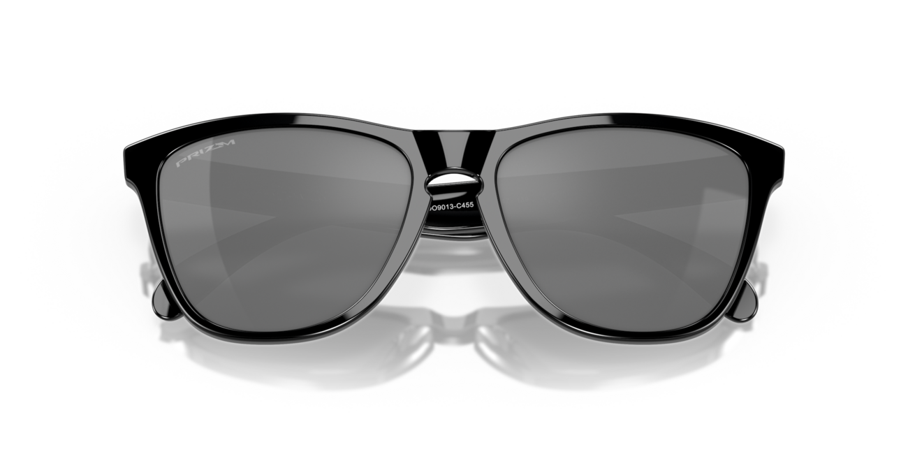Oakley Frogskins occhiali da sole con telaio Polished Black e con le diapositive Prizm Black 55