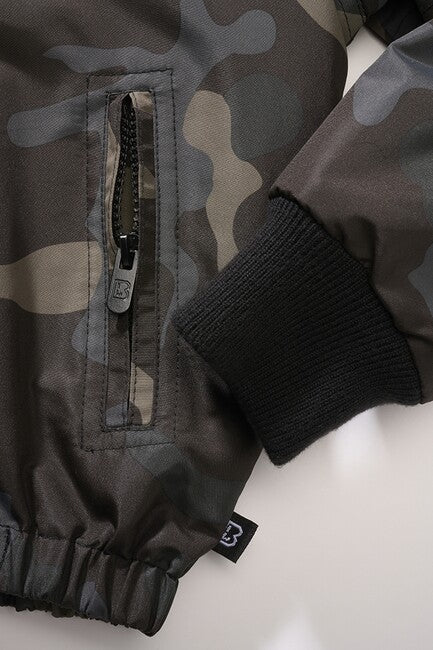 Brandit Windbreaker Frontzip giacca da bambino, darkcamo