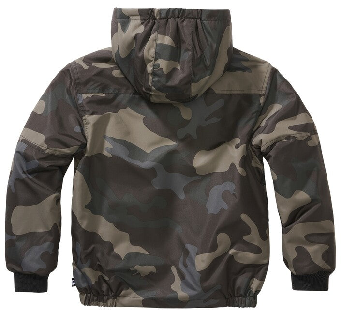 Brandit Windbreaker Frontzip giacca da bambino, darkcamo