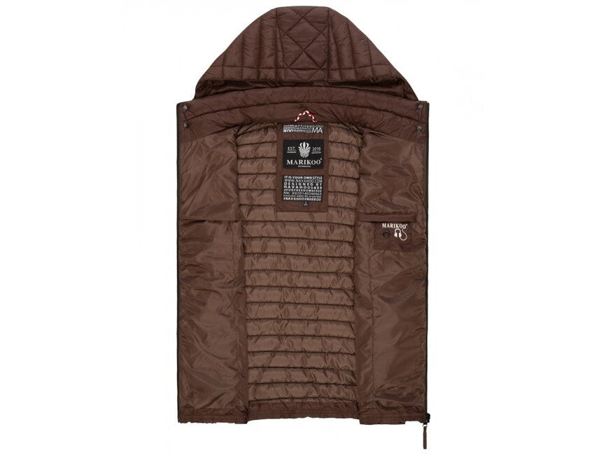 Marikoo HASENPFOTE gilet di transizione da donna, color cioccolato scuro