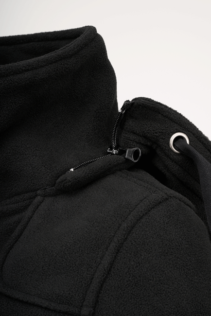 Brandit Cappotto quadrato in pile da donna, nero