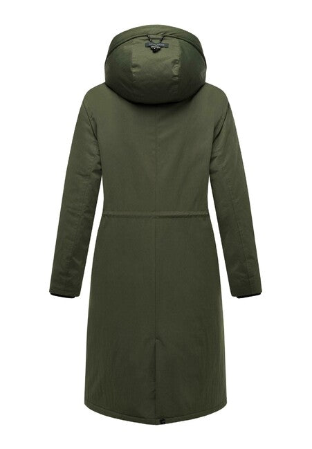 Marikoo Ledalaa parka invernale da donna con cappuccio, oliva scura