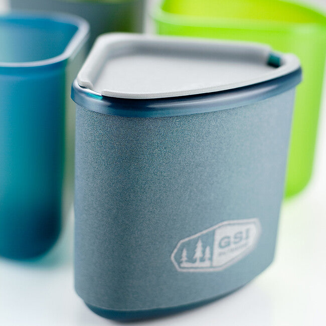 GSI Outdoors Infinity set di utensili da campeggio per 4 persone compact tableset, multicolor