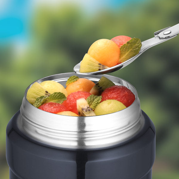 Thermos King Contenitore per alimenti con cucchiaio 0,47 l, blu scuro