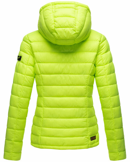 Marikoo Lucy giacca transitoria da donna con cappuccio, verde neon