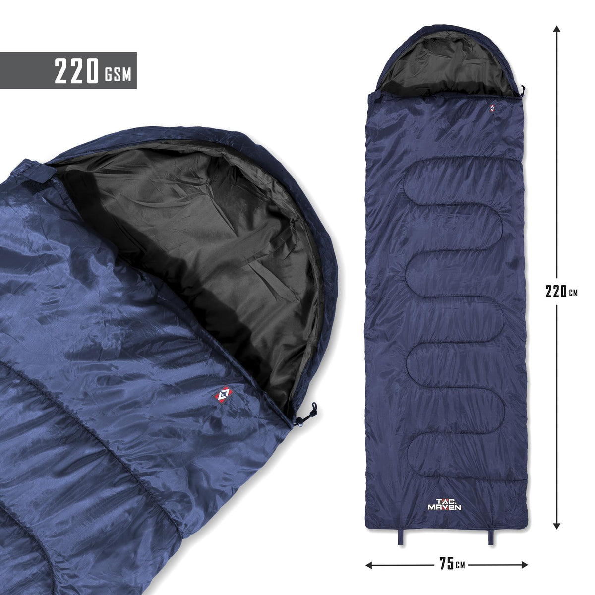 Pentagon Sentinel sacco a pelo +5°C/+15°C, blu scuro