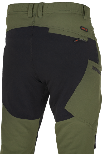 BENNON Fobos pantaloni da esterno e da lavoro, verde/nero