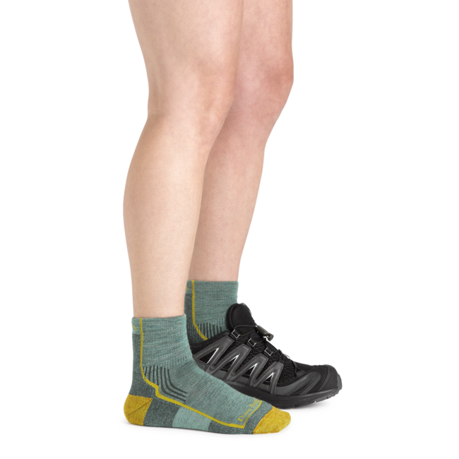 Darn Tough Hiker 1/4 calzini leggero con cuscino, sage
