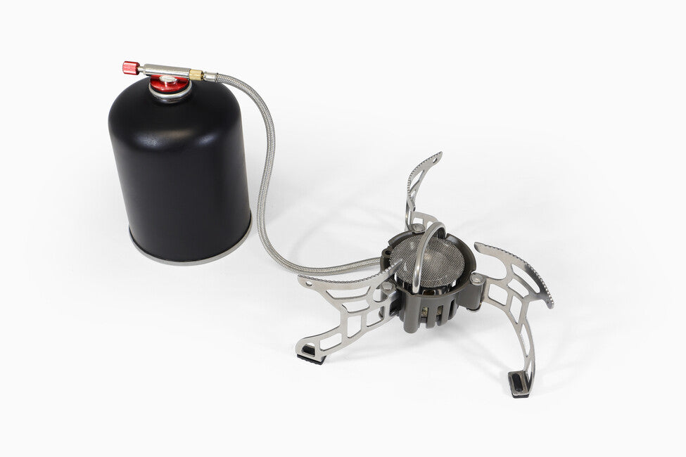 Origin Outdoors Rugged stufa da campeggio compatta a combustibile multiplo con bottiglia di combustibile e kit di attrezzi