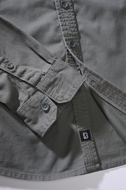 Brandit Vintage camicia a maniche lunghe, grigio antracite
