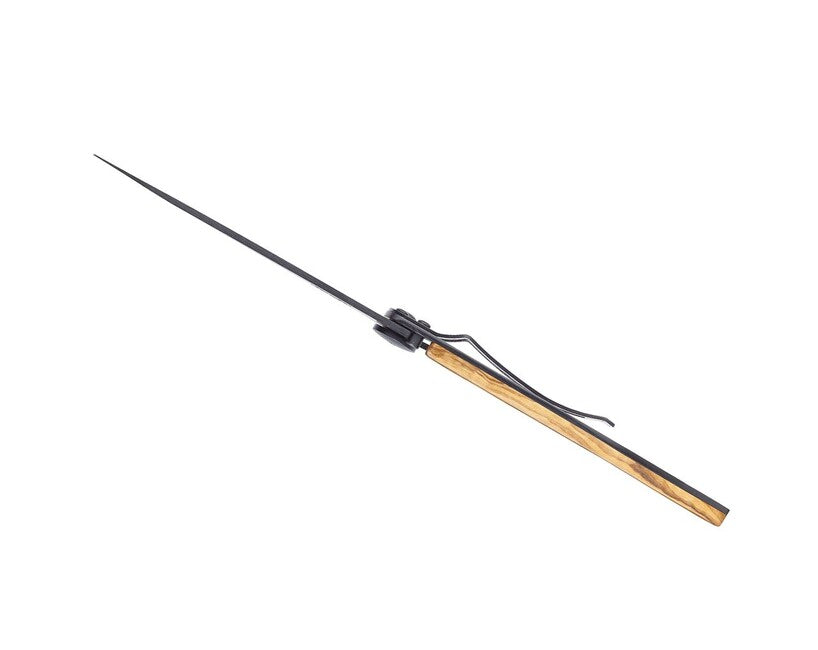 Deejo Tattoo Coltello pieghevole Legno d'oliva nero Fungo