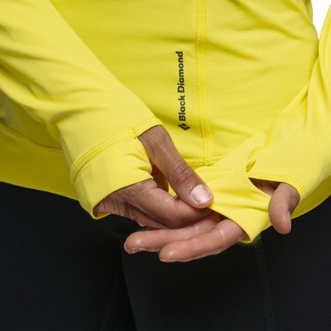 Black Diamond Alpenglow Pro felpa da donna, gialla pulito