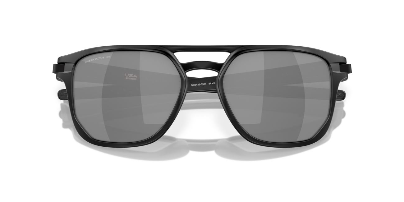 Oakley LATCH BETA Sunglasses, Matte Black Frame, Prizm Black Polarized Lenses, 54