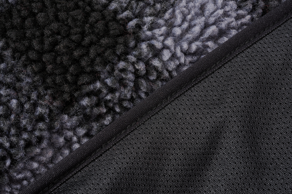 Brandit Teddyfleece Troyer giacca in pile, nero/grigio
