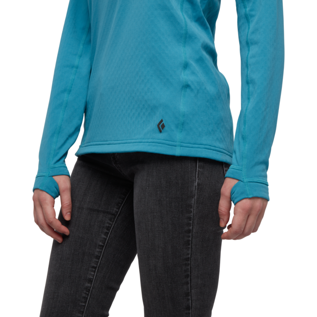 Black Diamond Coefficient felpa da donna con cerniera, blu ceruleo