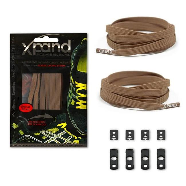 Xpand Elastic lacci per scarpe, marrone