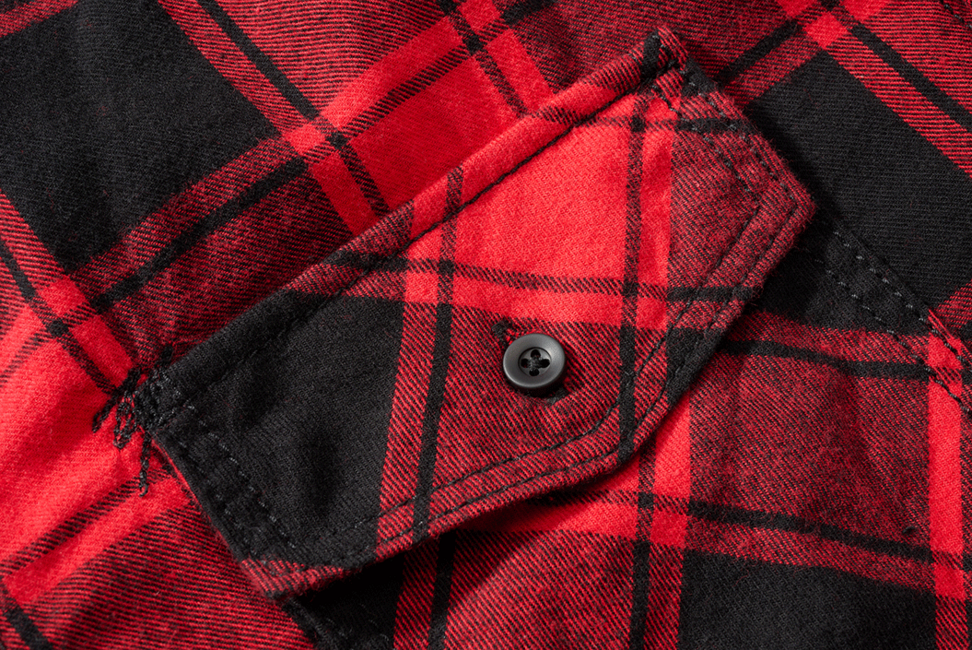Brandit Camicia Check a maniche corte, rosso/nero