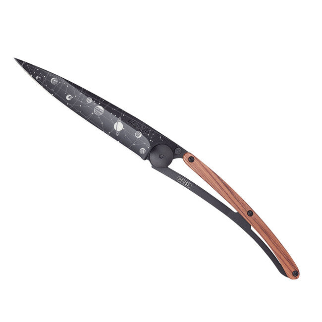 Deejo Tattoo coltello di chiusura, astro black coralwood