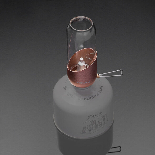 Fire Maple Lampada a gas con vetro borosilicato, rossa